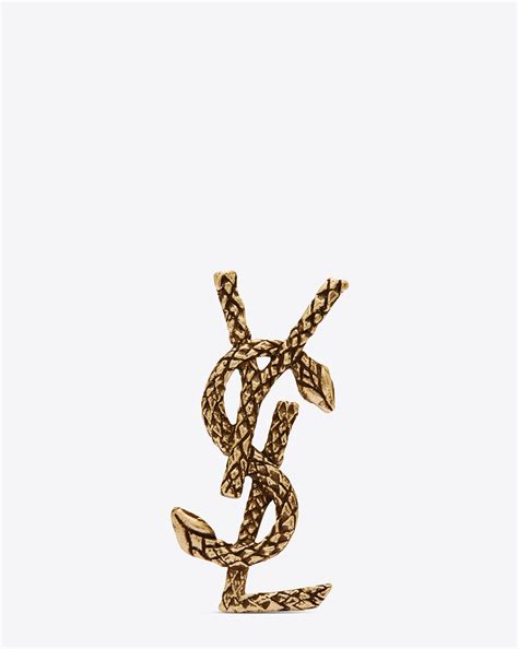 ysl snake logo|yves saint laurent brooch pin.